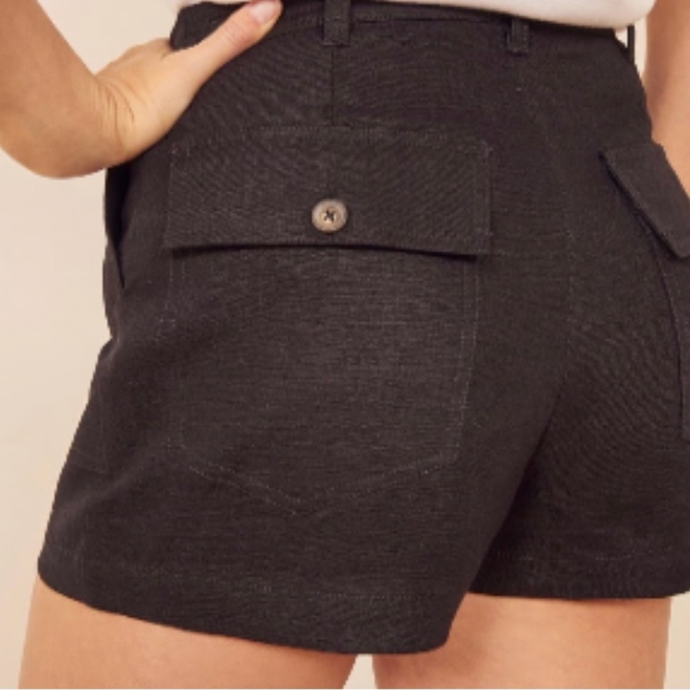 Reformation Sterling High Waist Linen Shorts - Picture 2 of 2